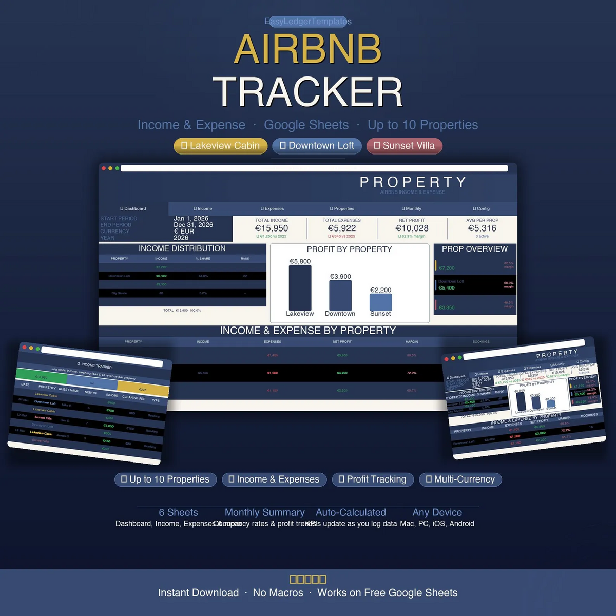 Airbnb Income & Expense Tracker Free